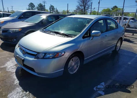 2007 Honda Civic Hybrid z USA, uszkodzony, nr VIN JHMFA36277S029610